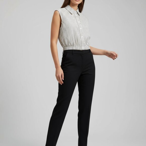 NWT REVOLVE We Wore What sleeveless popover top pinstripe S - Picture 2 of 8